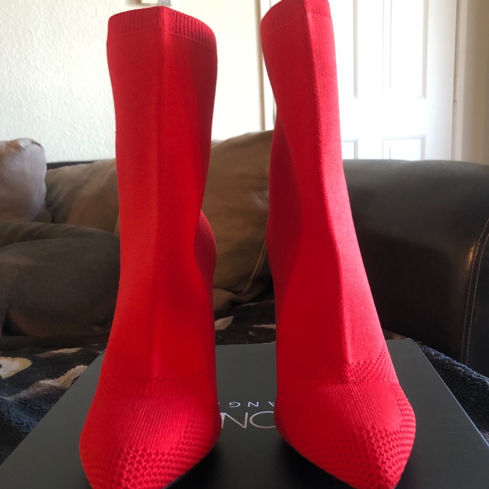 Red sock booties